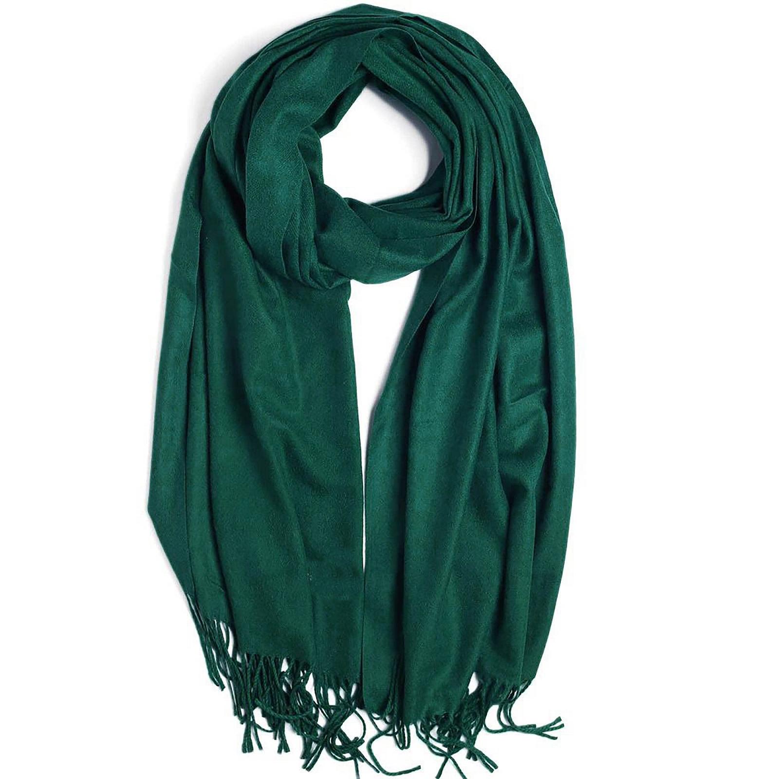 Женский шарф-пашмин GFM S1 Forest Green L, S1-Forest Green, фото №4