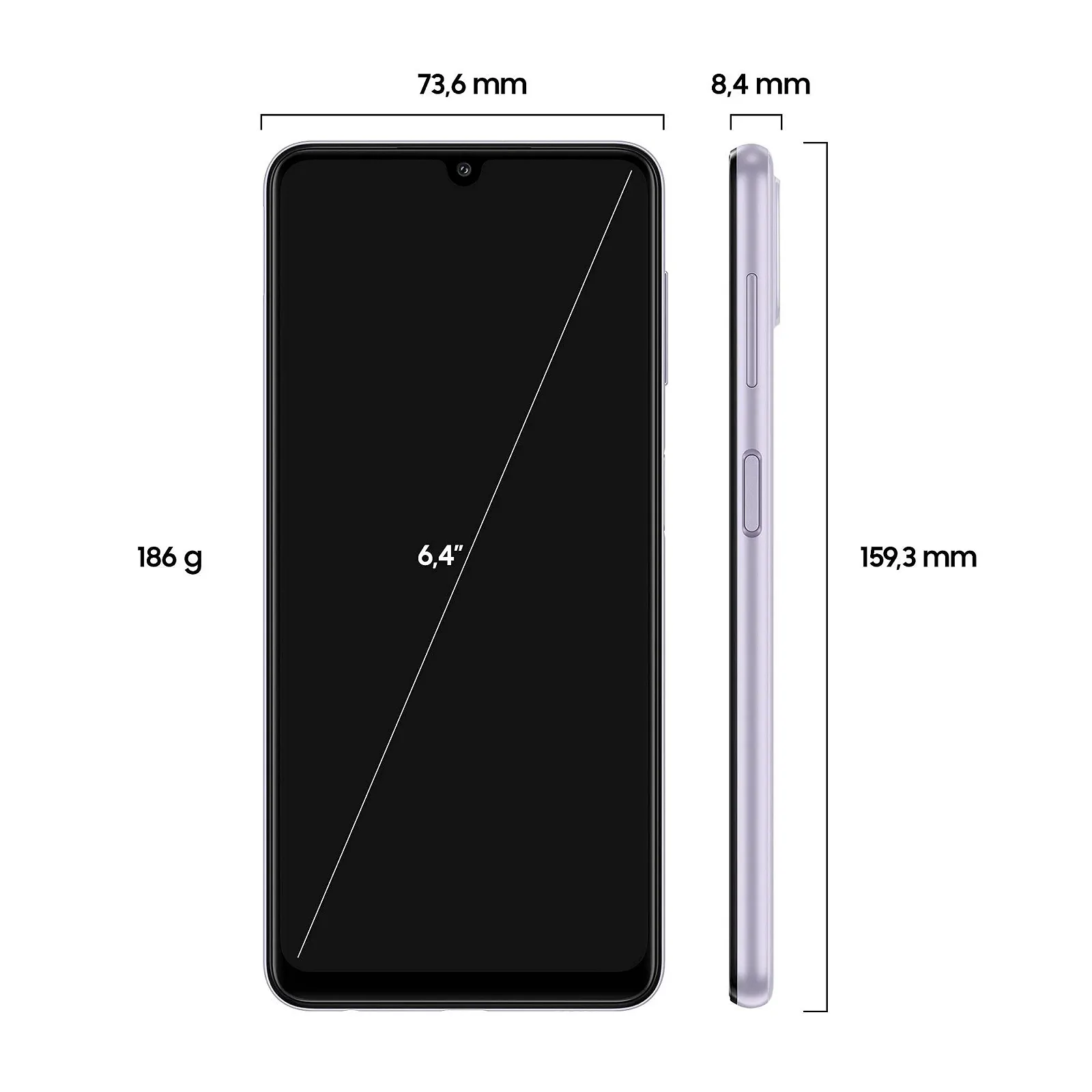 Смартфон Samsung Galaxy A22 6.4 дюйма, 128 GB, Android, Violet, фото №2