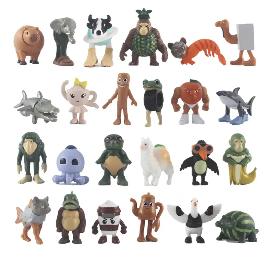 Набір міні фігурок висотою 4 см з італійських мемів 24 шт Italian brainrot Tralalero Tralala tung sahur, фото №3