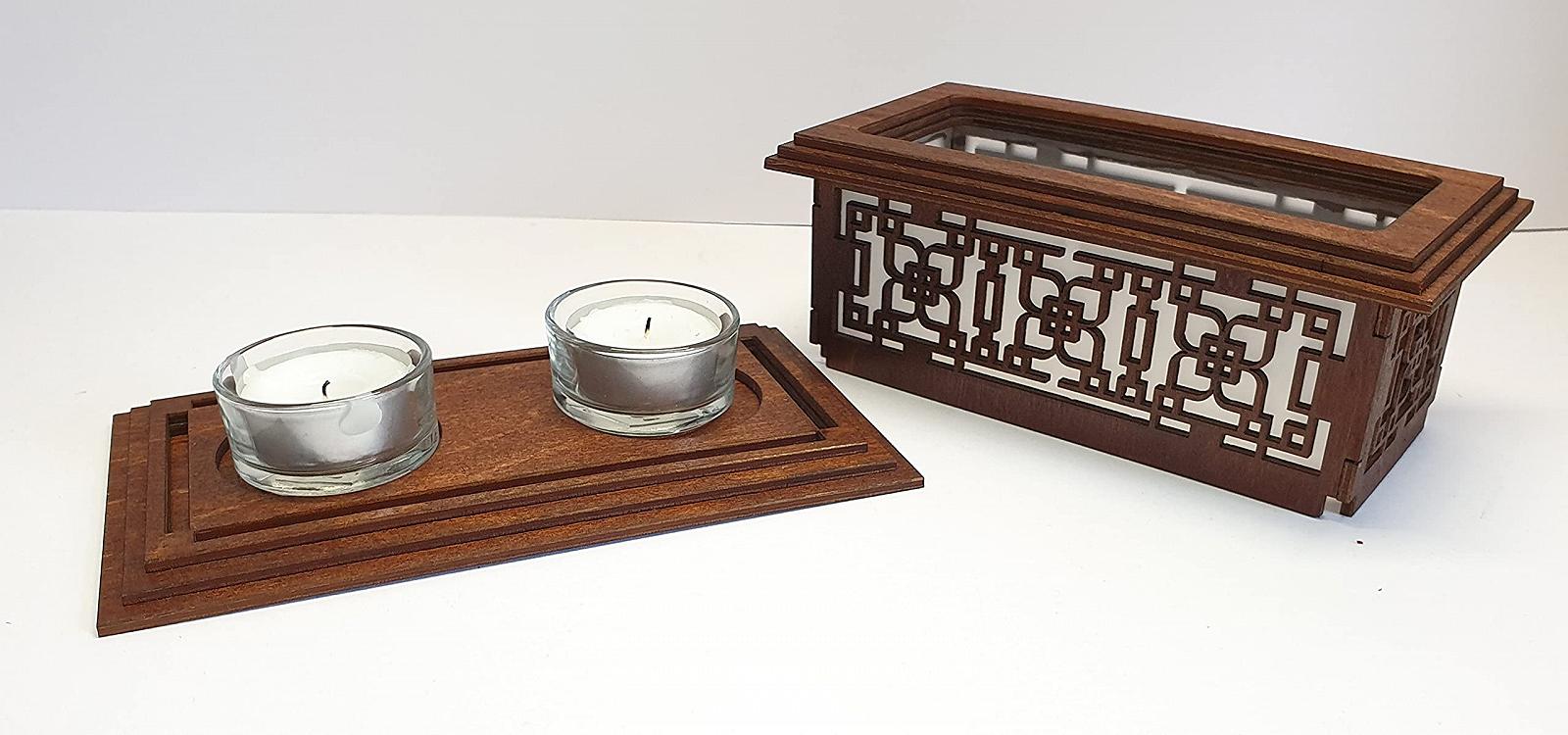 Підсвічник Tanno Design Japan Akina NI з подвіною функцією для чайних свічок Горіховий, фото №2 Підсвічник Tanno Design Japan Akina NI з подвіною функцією для чайних свічок Горіховий, фото №2