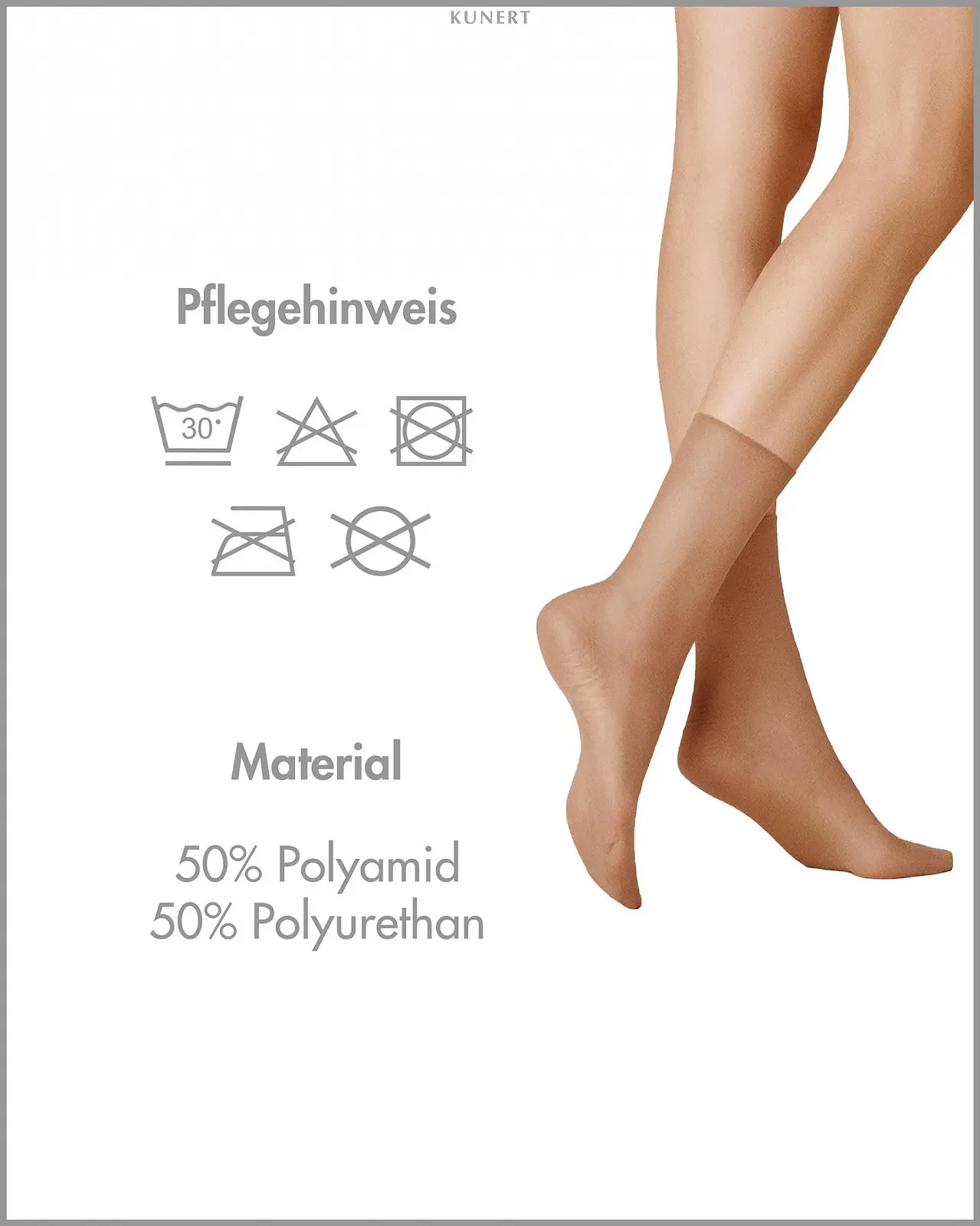 Гольфы KUNERT Женские 15 DEN Бежевый 7, фото №3