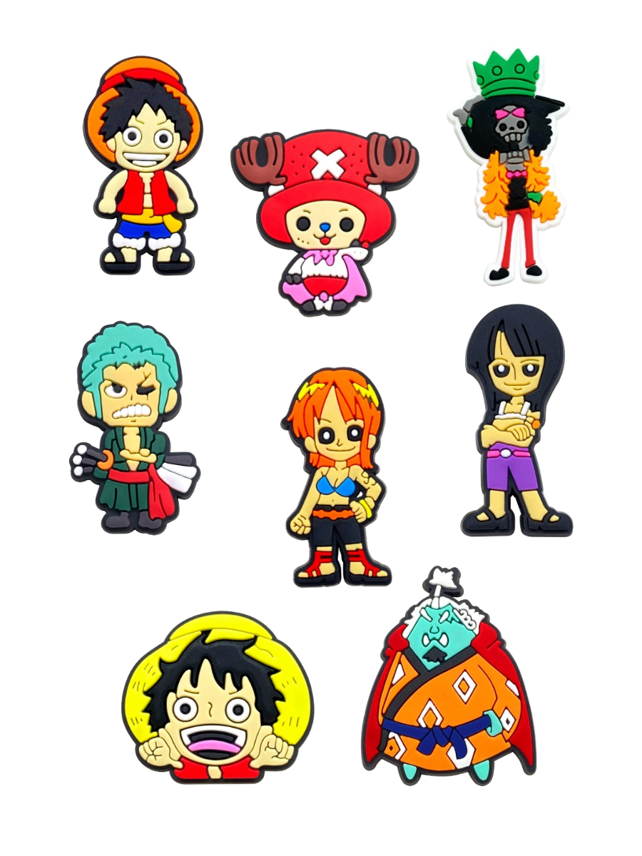 Джибітси Ван пис Великий куш One Piece Jibbitz 8 шт аксесуари крокс прикраса Dz_142_3, фото №1