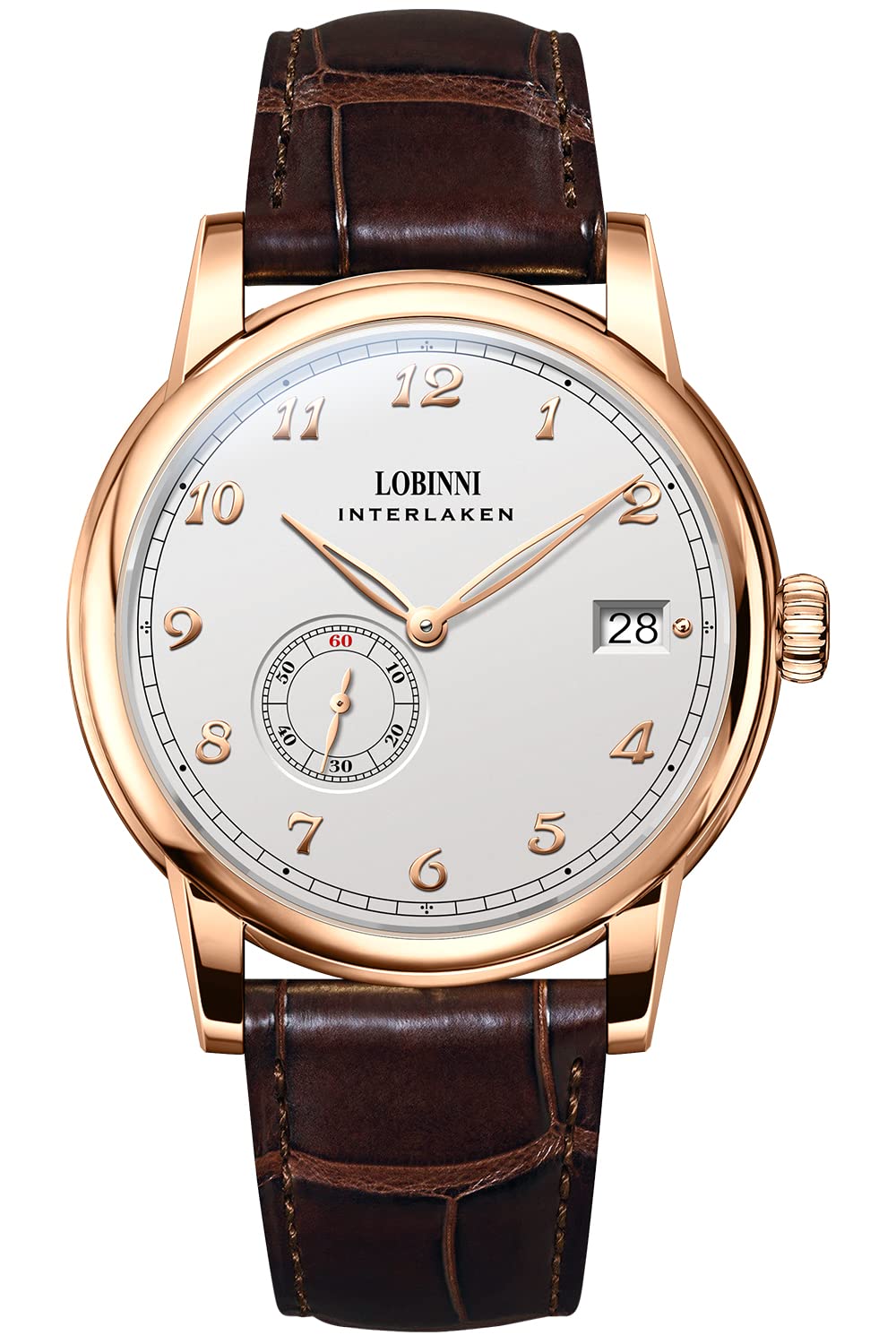 Часы Lobinni Ultra Thin Mechanical Automatic Для мужчин Водонепроницаемые Наручные Стильные Модные Деловые, фото №1