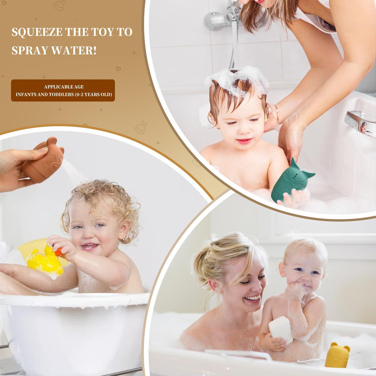 Игрушки для ванны Силиконовые Мягкие, фото №4