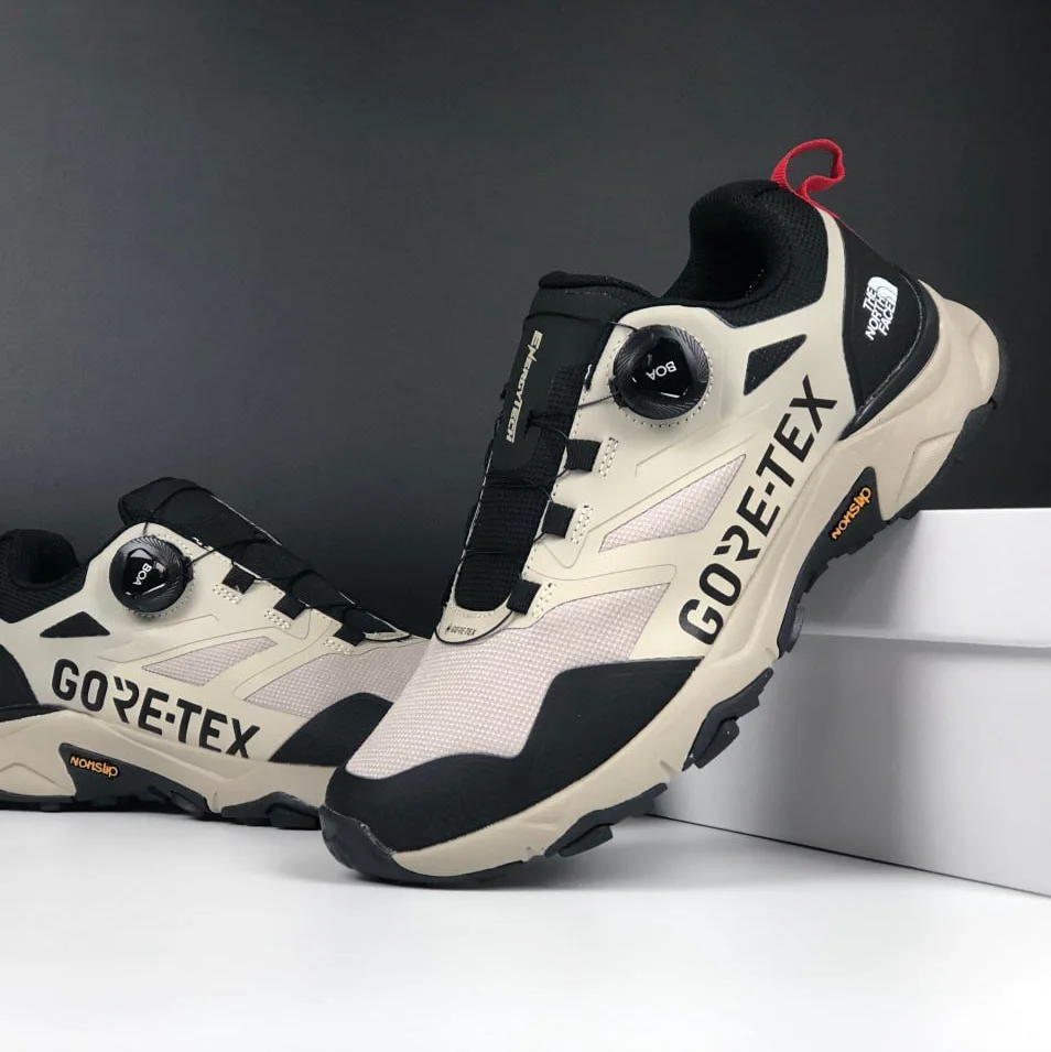 Чоловічі кросівки The North Face Shimano Boa Gore-Tex бежеві з чорним термо осінь зима, фото №1 Чоловічі кросівки The North Face Shimano Boa Gore-Tex бежеві з чорним термо осінь зима, фото №1