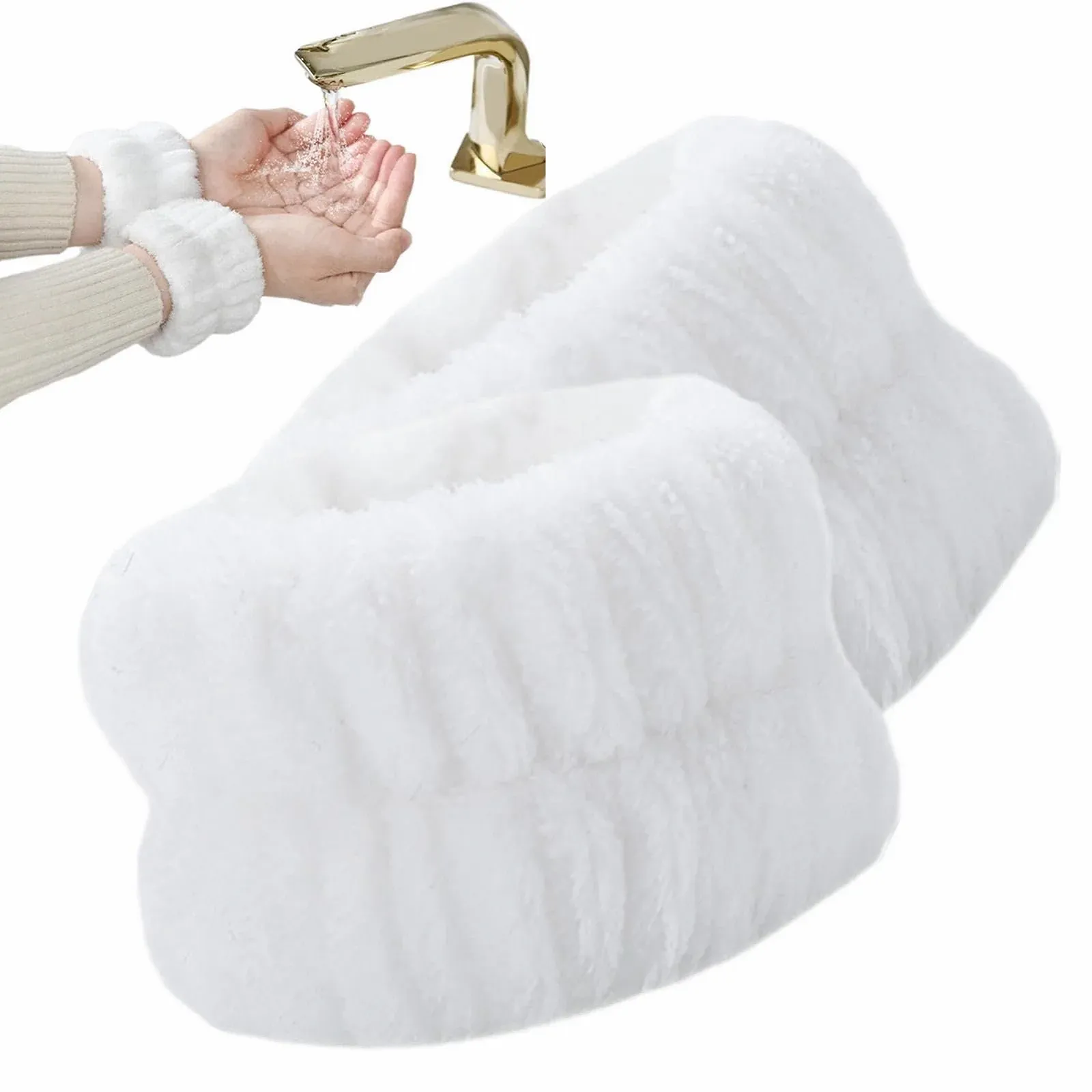 Набір з абсорбуючих браслетів для вмивання обличчя з коралового флісу, фото №5