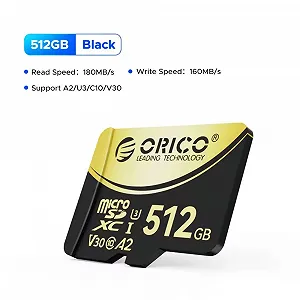 Карта памяти Orico 512Gb microSDXC UHS-I U3 V30 A2 4K synthetic.ua - Фото 1
