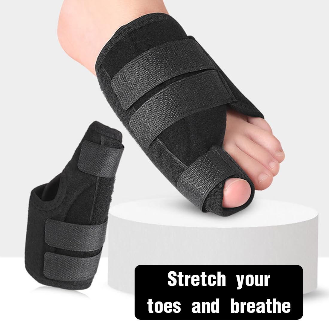 Шина для коррекции Hallux Valgus (1 пара) для дневной и ночной поддержки, нескользящий разделитель для пальцев ног, корректирующие носки для унисекс, фото №6