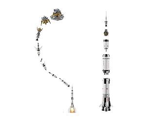 Конструктор LEGO Ideas Ракета-носитель Сатурн-5 21309 synthetic.ua - Фото 1