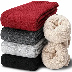 Шерстяные носки EBMORE Merino теплые толстые шерстяные носки для походов термоноски зимние носки для женщин 5 пар - Фото 1