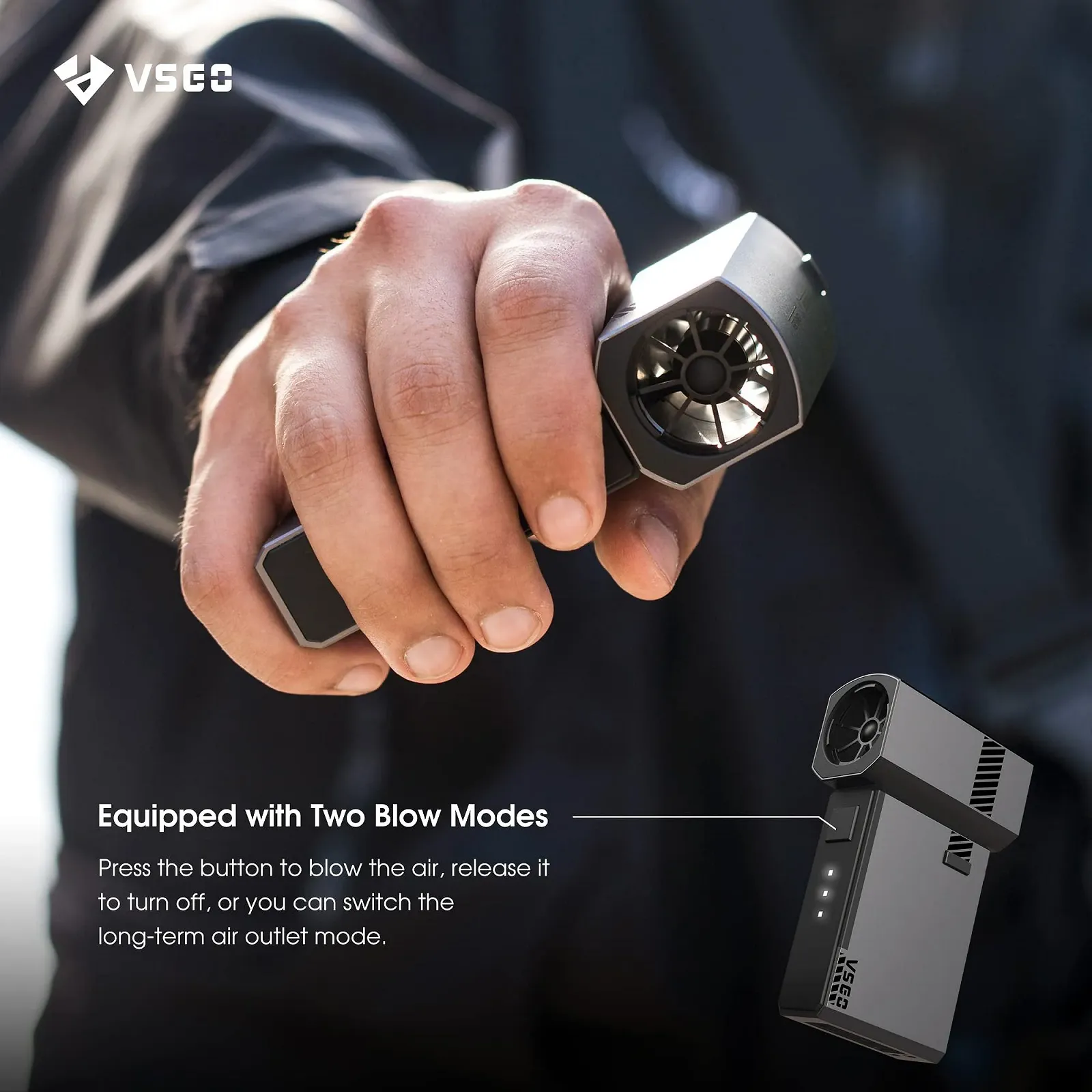 Електронний очищувач повітрям VSGO 100000RPM акумуляторний портативний, фото №7