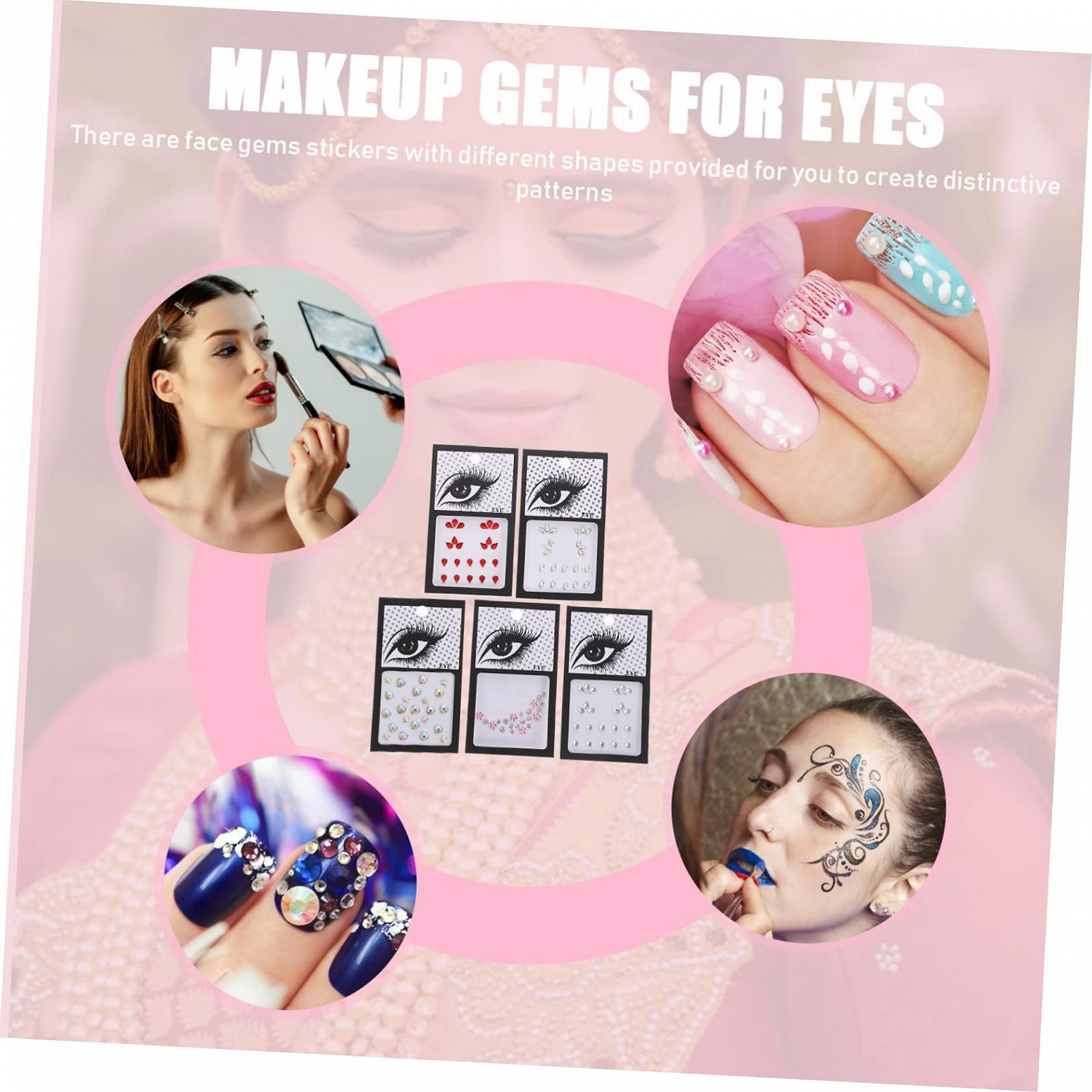 Стразы для ногтей Healeved 20 листов, самоклеящиеся, разных цветов, фото №4