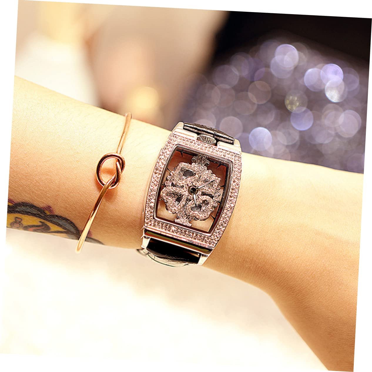 Жіночий годинник Healvian Шкіра Чорний, фото №7 Жіночий годинник Healvian Шкіра Чорний, фото №7