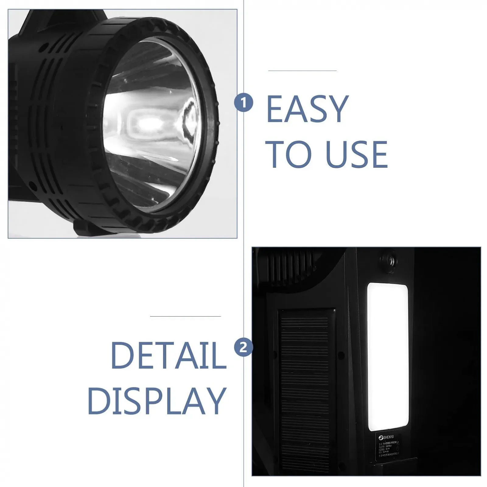 Ліхтар NUOBESTY Сонячний Перезаряджуваний з LED Світлом для Кемпінгу, Зовнішнього Освітлення, Аварійного Освітлення, Ручний Механізм, Водонепроникний, Портативний, Шахтарська Лампа, Побутова Аварія Електромережі, фото №8