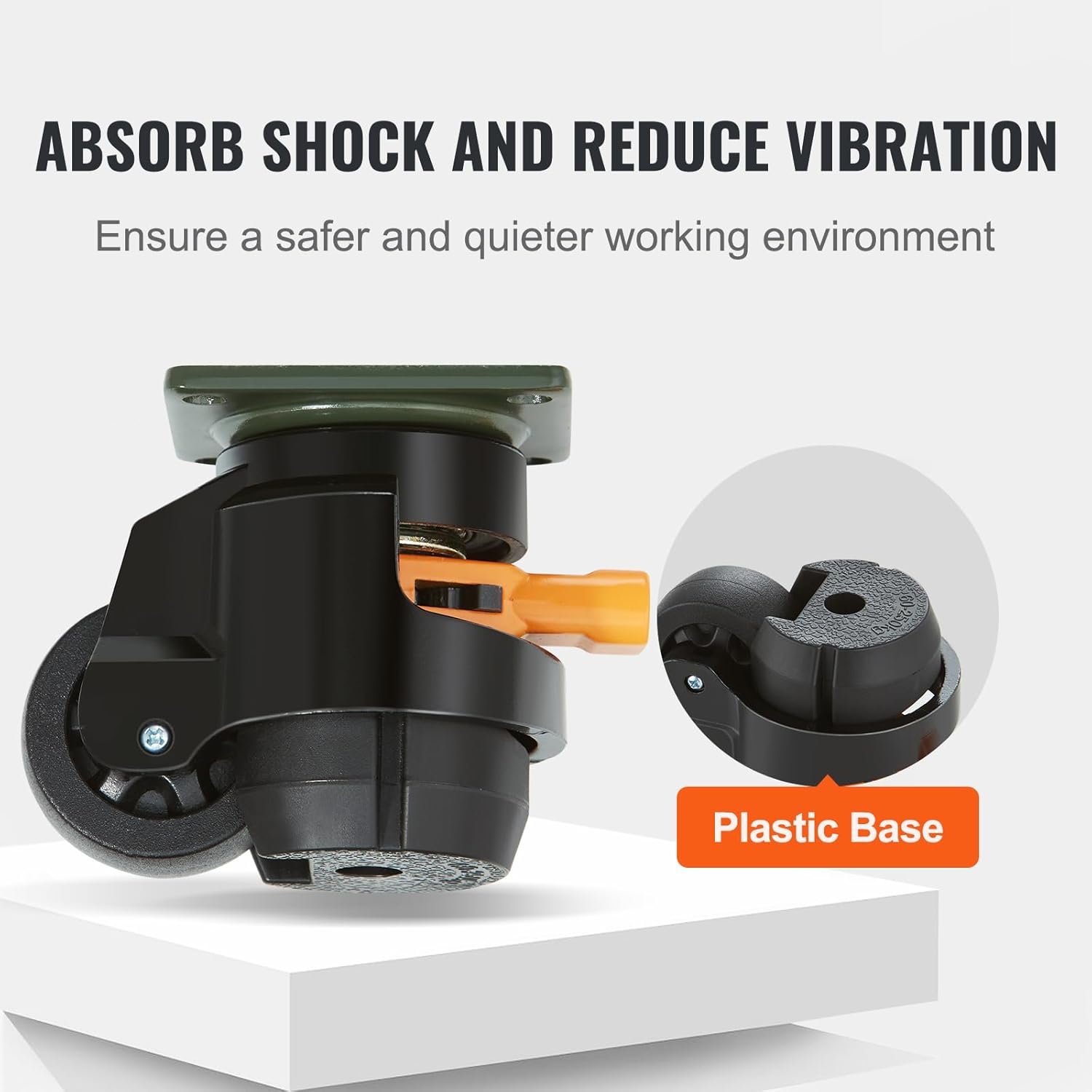 Комплект выравнивающих роликов VEVOR GD-60FD /4шт / до 500 кг / Black, фото №3