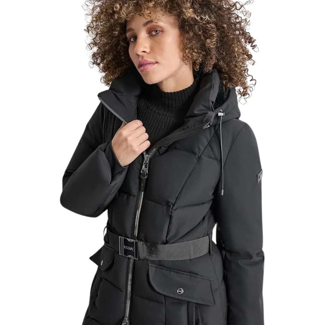 Пальто DKNY Максі з поясом на блискавці, фото №1 Пальто DKNY Максі з поясом на блискавці, фото №1