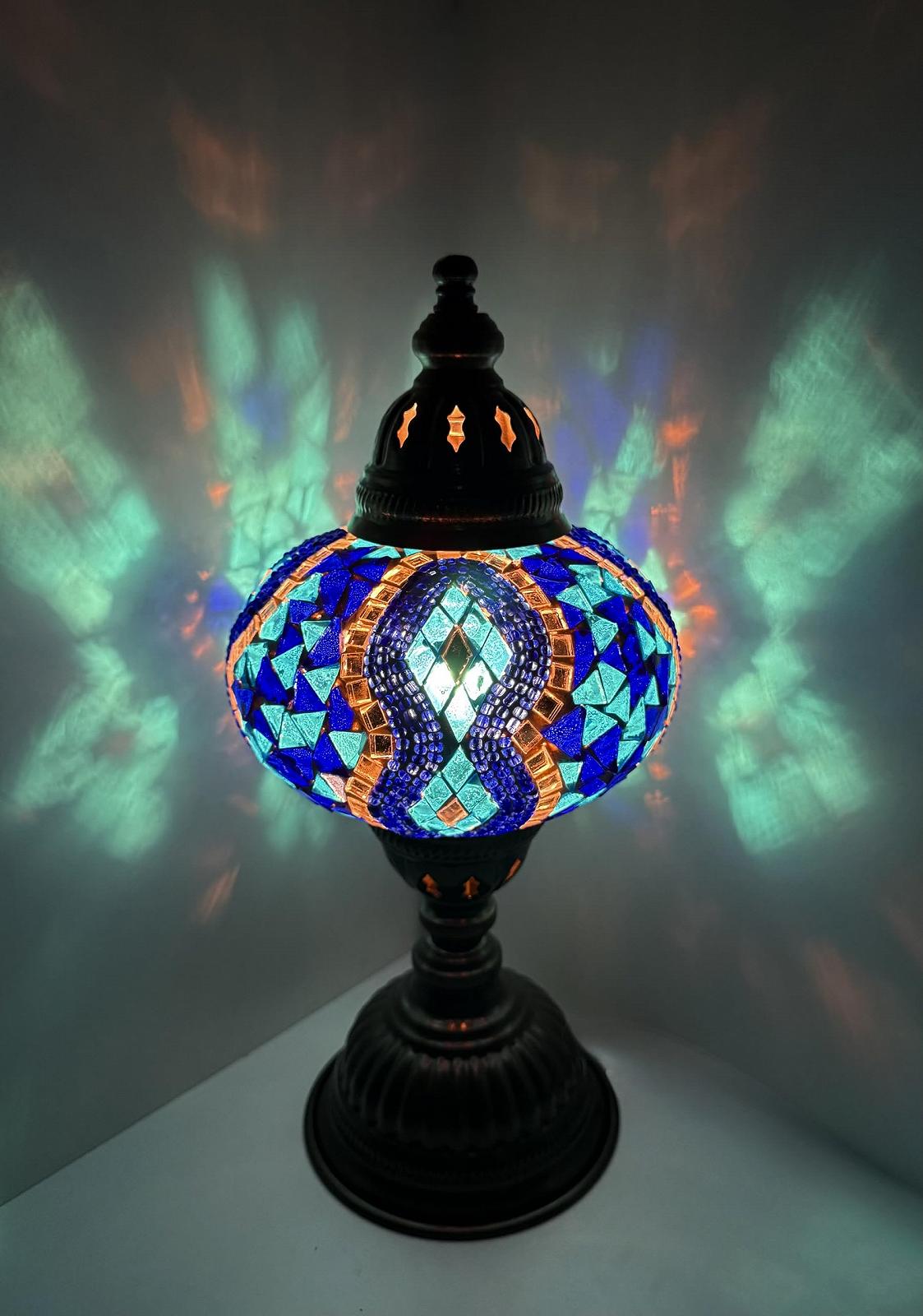Настільна лампа Samarkand Lights Mosaic L Мозаїчна Східна Синя, фото №1