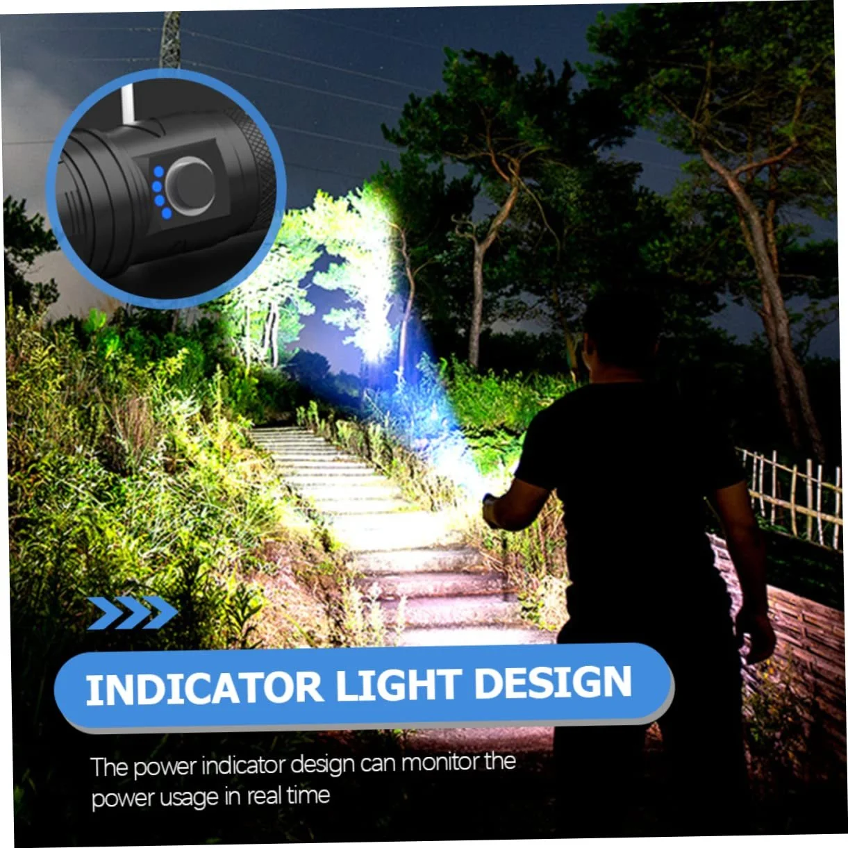 Ліхтар Gadpiparty Перезаряджуваний P50 Алюмінієвий сплав, фото №9