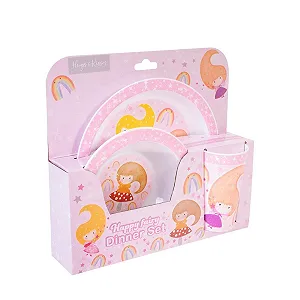 Набор детской посуды Сказочная Фея: тарелка, миска, чашка, набор карандашей, разноцветный synthetic.ua - Фото 1