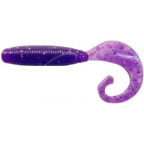 FAT G Tail Grub 3 567 Lilac Silver&Blue Flake силикон Reins, фото №1