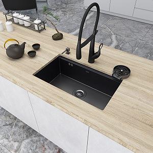 Чорна мийка під стільницю 1.5 мм багатофункціональна Nett NB-7042 - Фото 1