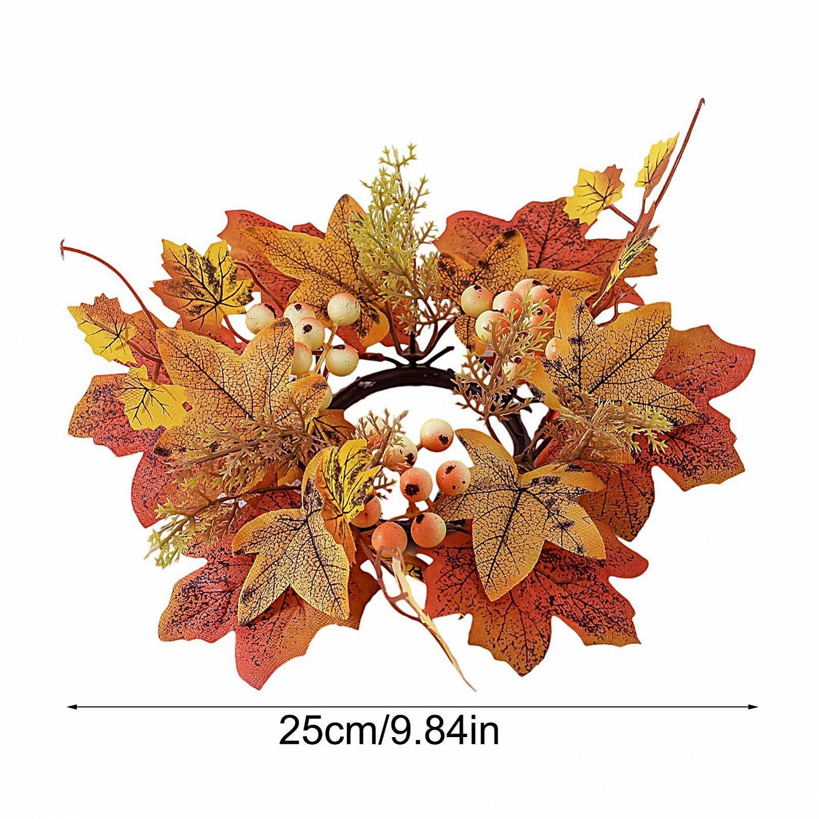 Подсвечник Harvest Day Autumn Maple Leaves Диаметр 9.8 дюймов, Осенний, Праздник урожая, Осень, День благодарения, Праздники, фото №5