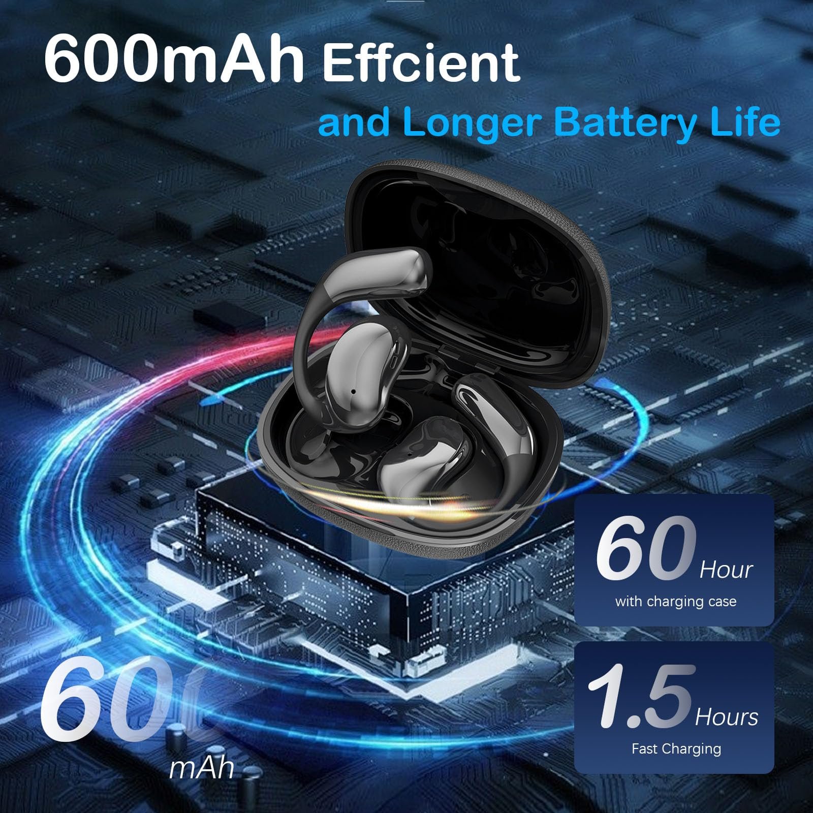 Навушники-перекладачі з сенсорним РК-екраном, AI 144 мовами в реальному часі, бездротові, фото №6