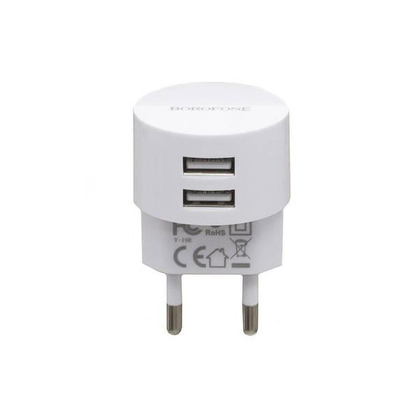 Адаптер BA23A 2USB Borofone Белый, фото №1 Адаптер BA23A 2USB Borofone Белый, фото №1