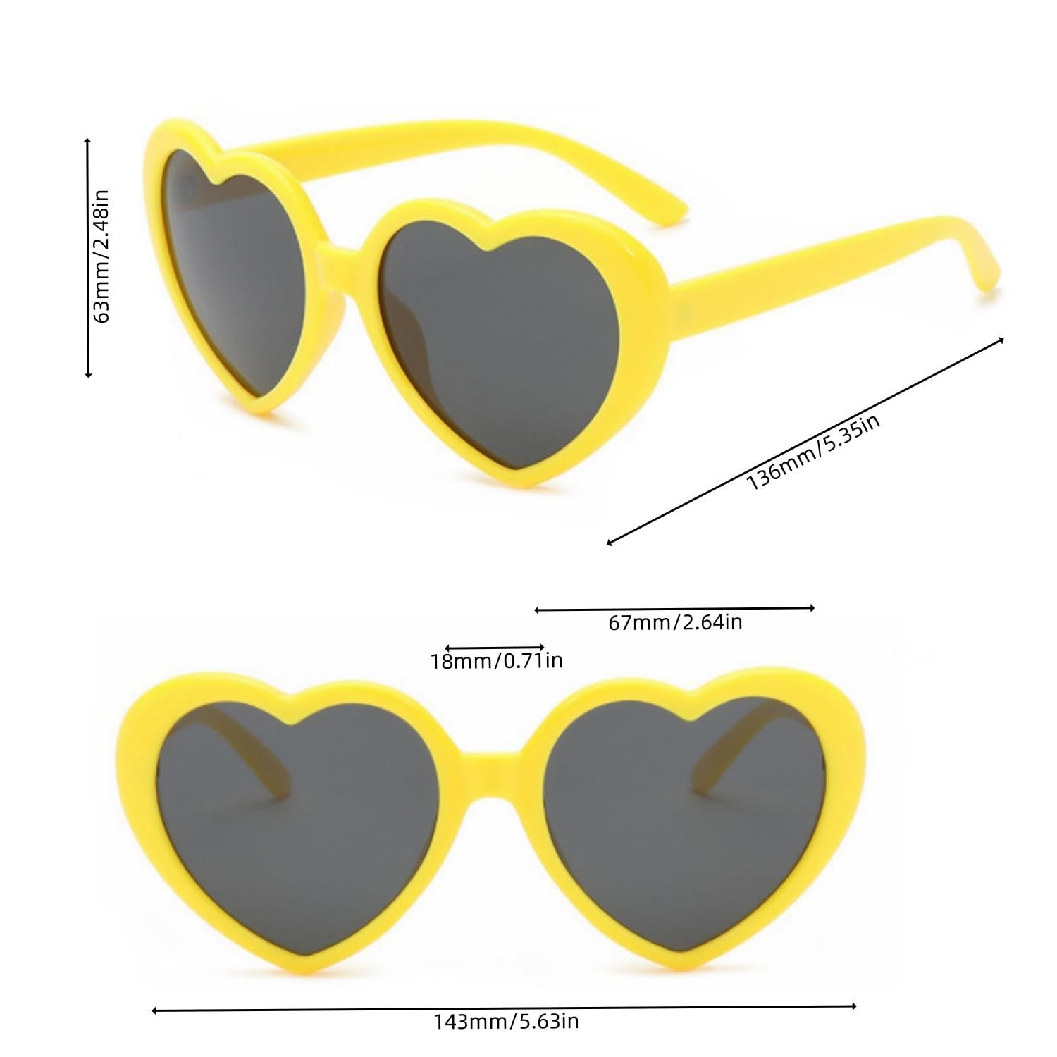 Сонцезахисні окуляри Поляризовані Великі Серце Ретро, фото №3