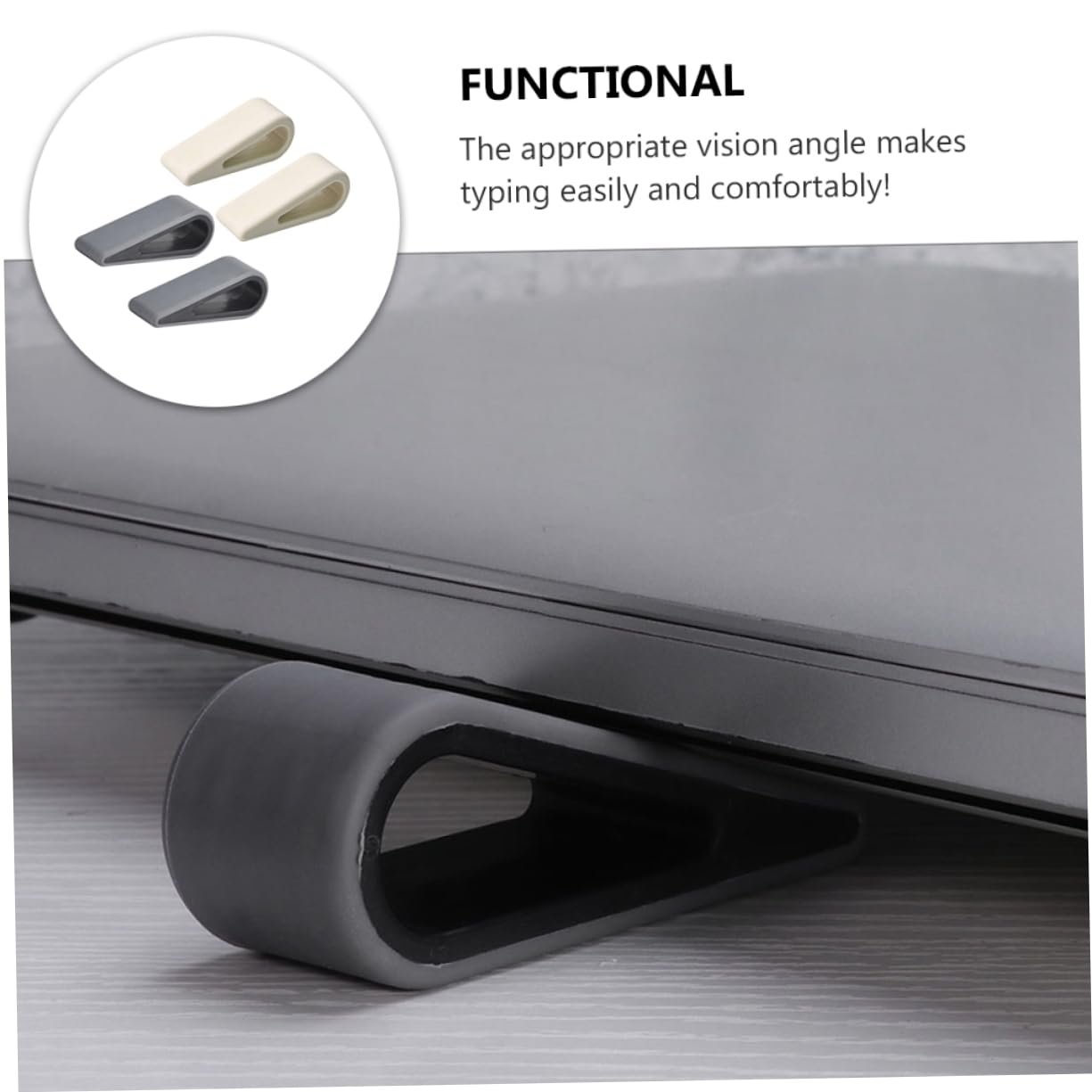 Подставка для ноутбука Регулируемая по высоте Эргономичная Стабильная для настольного использования и охлаждения Совместима со всеми ноутбуками, 4 шт, фото №8