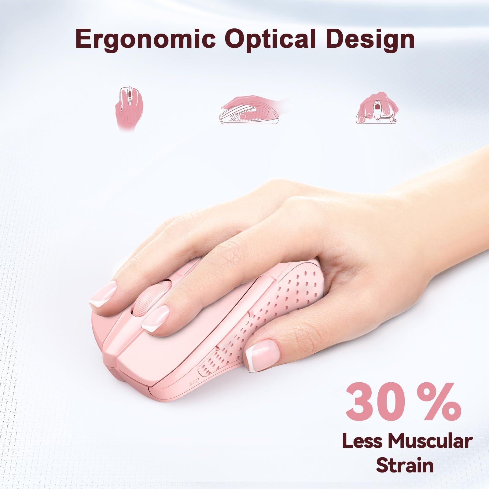 Мышь беспроводная TECKNET Pro 2.4G 4000 DPI 6 кнопок с нано-приемником, фото №2