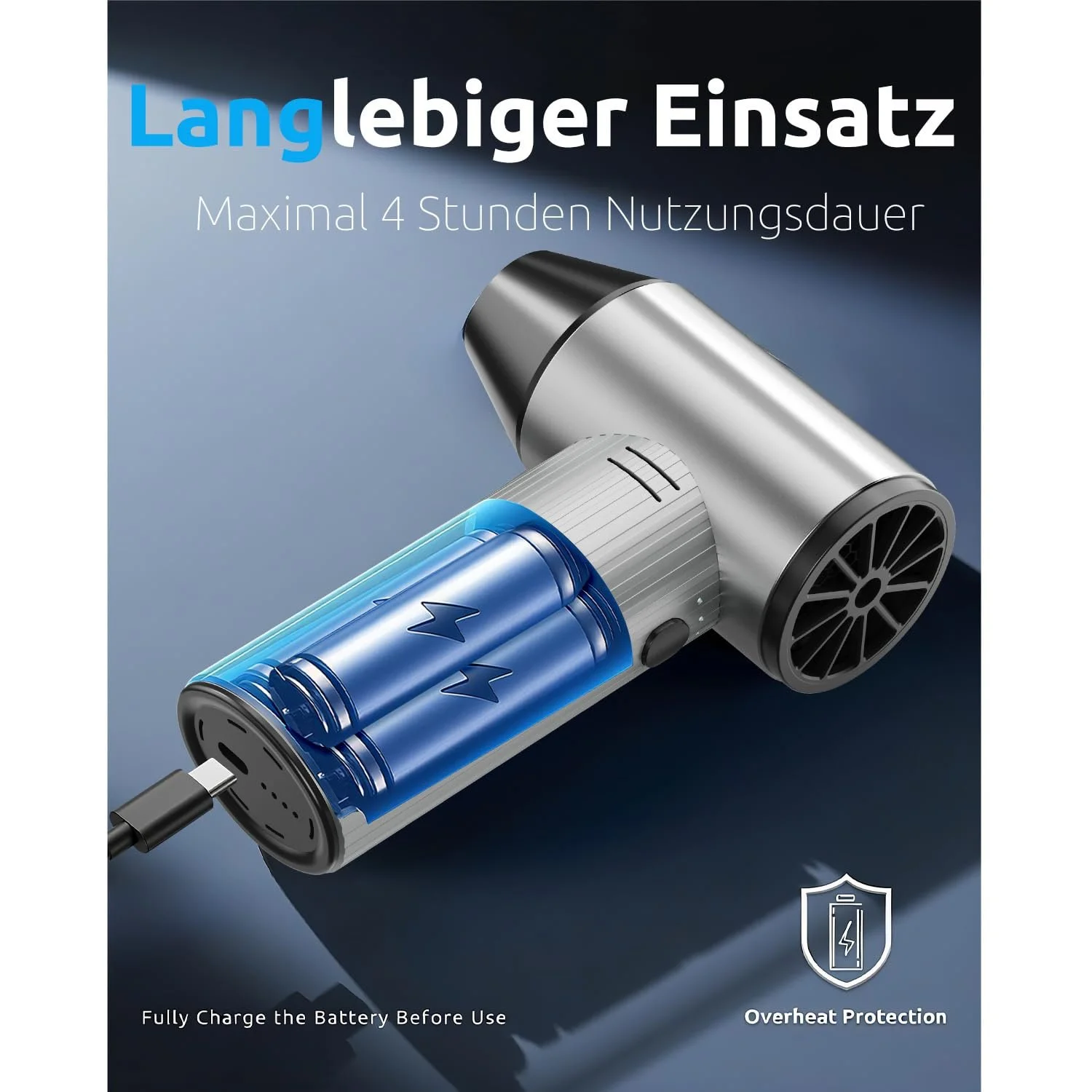 Электрический очиститель воздуха Hifound 270 000 об/мин 240 Вт 3 скорости Серебристый, фото №8 Электрический очиститель воздуха Hifound 270 000 об/мин 240 Вт 3 скорости Серебристый, фото №8
