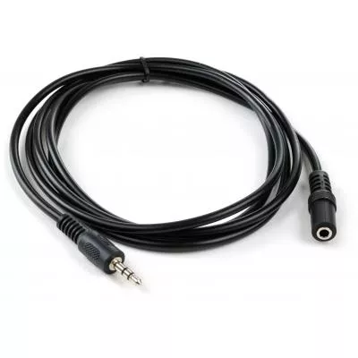 Кабель мультимедийный Jack 3.5mm M/F 1.8 m Vinga (VCPDCJ35MF1.8BK), фото №2