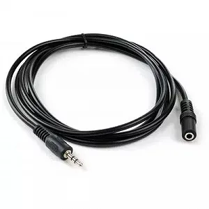 Кабель мультимедийный Jack 3.5mm M/F 1.8 m Vinga (VCPDCJ35MF1.8BK) synthetic.ua - Фото 1