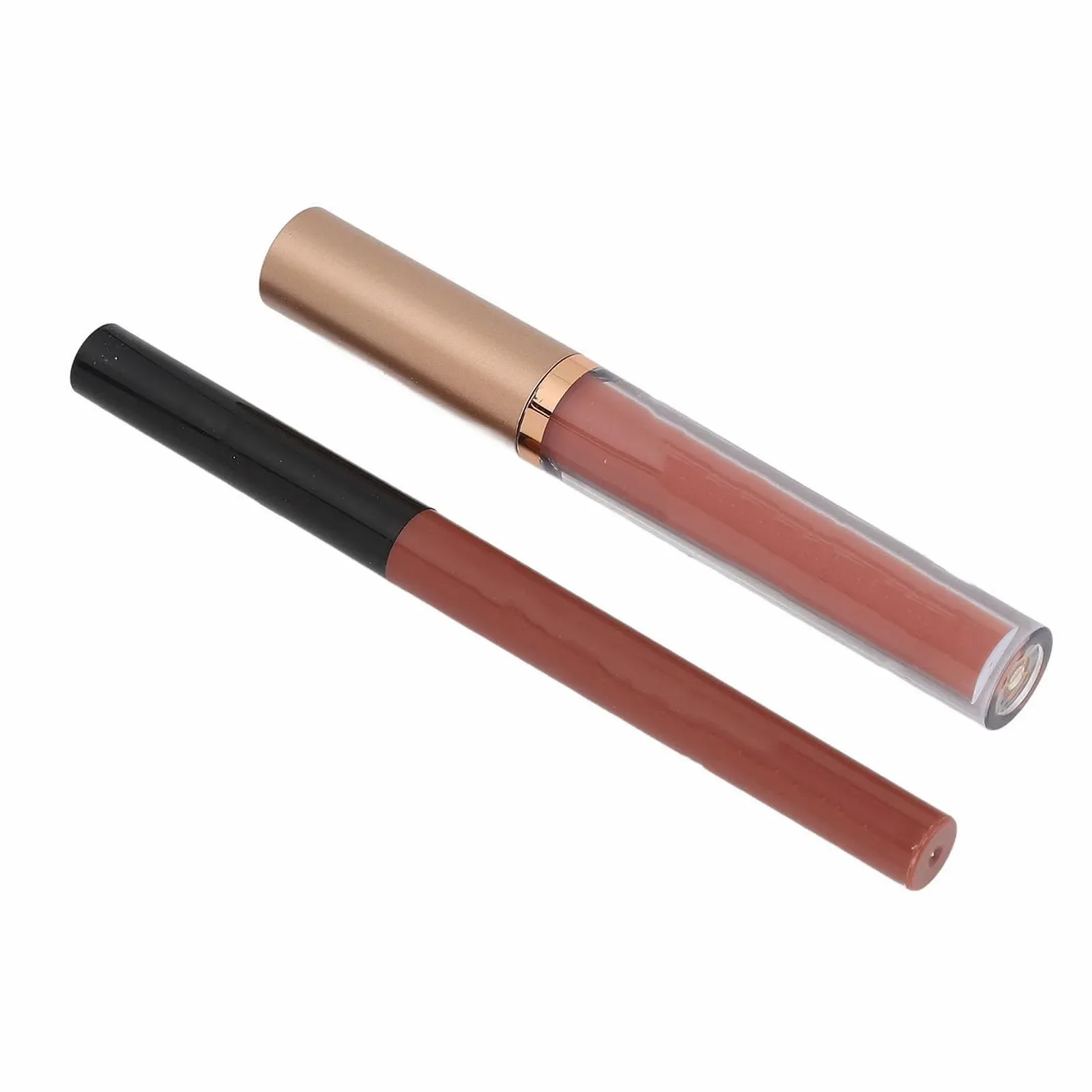 Набір: Блиск для губ - Олівець для губ, Стійкий, Водостійкий олівець для губ для вечірок, фото №1