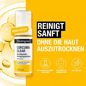 Очищувальна пінка Neutrogena з куркумою для проблемної шкіри обличчя 150 мл synthetic.ua - Фото 1