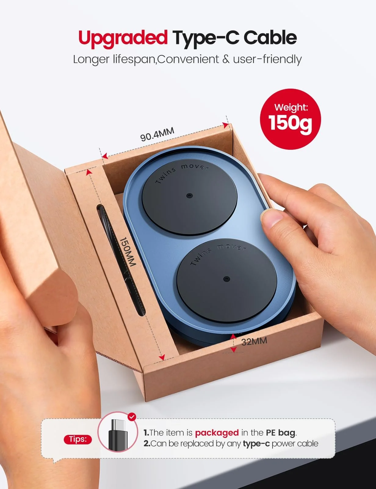 Устройство для перемещения мыши VAYDEER Без необходимости калибровать указатель мыши, необнаружимый, бесшумный шейкер для мыши, имитирует реалистичное движение мыши, с регулируемыми интервалами и переключателем включения/выключения, фото №7