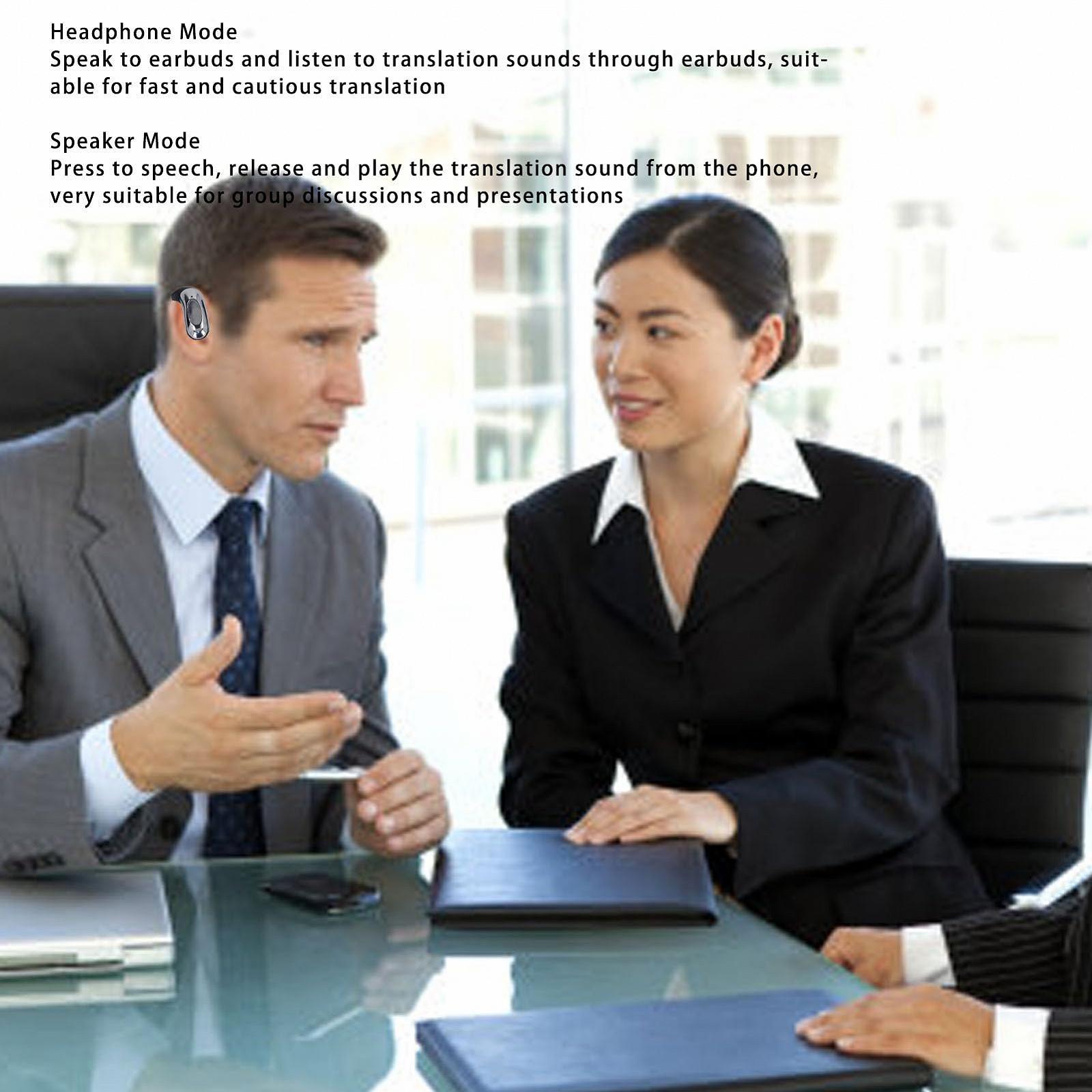 Навушники для перекладу голосу AI, реальний час, 144 мови та акценти, Bluetooth 5.4, фото №3 Навушники для перекладу голосу AI, реальний час, 144 мови та акценти, Bluetooth 5.4, фото №3