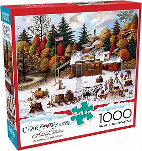 Пазл Buffalo Games Charles Wysocki Vermont Maple Tree Tappers 1000 элементов 26,75 x 19,75 см - Фото 1