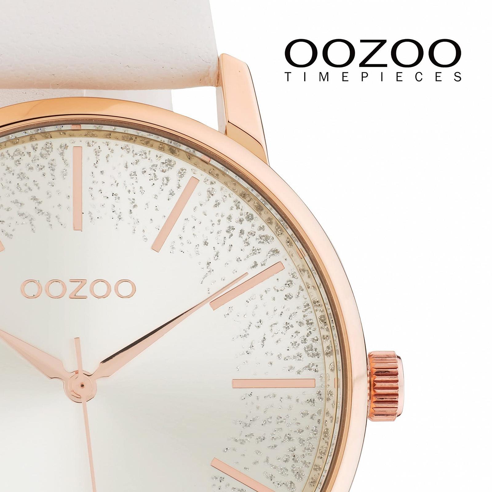 Женские часы Oozoo Ремешок кожаный Циферблат с блестками 40 мм, фото №3 Женские часы Oozoo Ремешок кожаный Циферблат с блестками 40 мм, фото №3