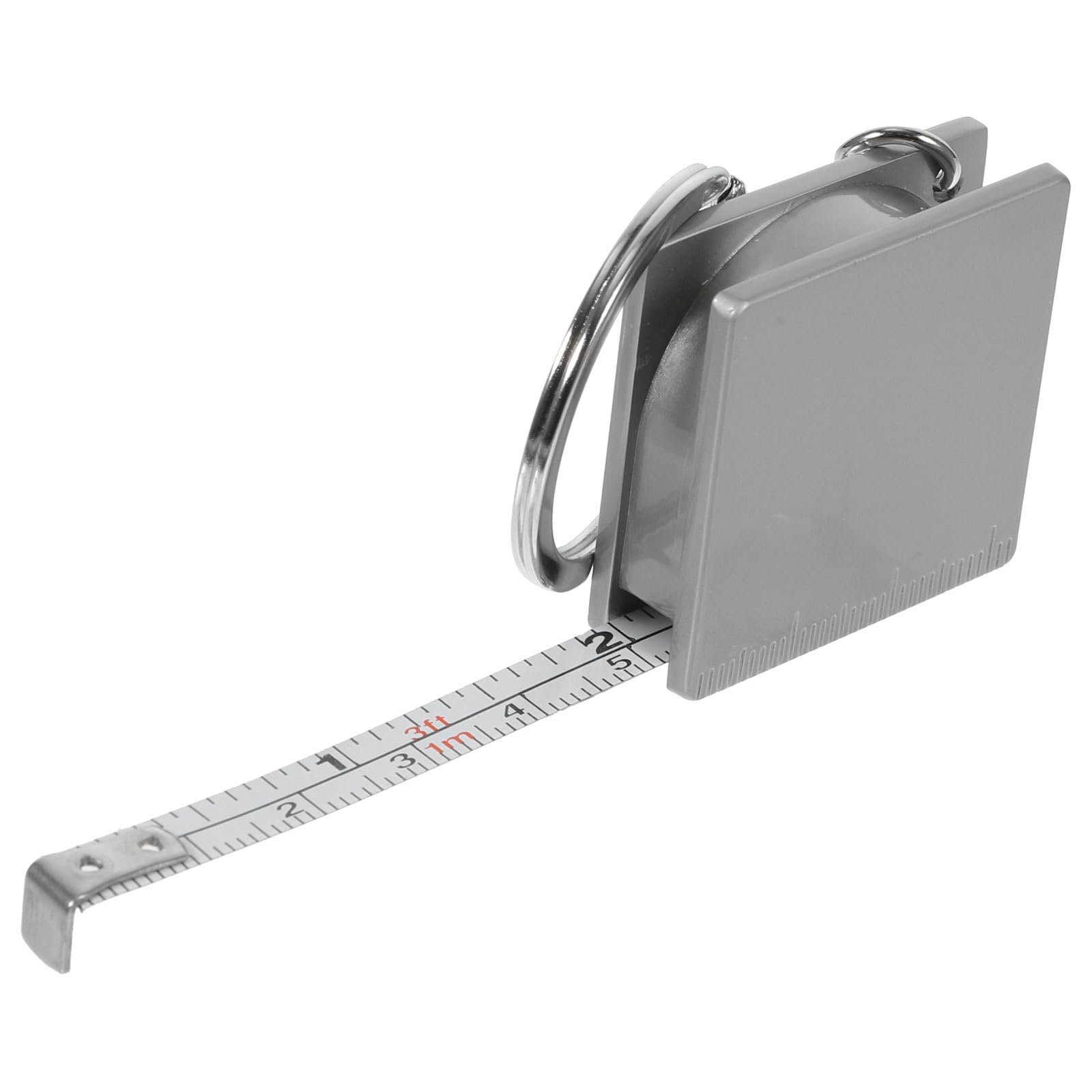 Рулетка OSALADI 1 м Металева з кільцем для ключів і висувною стрічкою для вимірювання, портативна, мала, фото №3