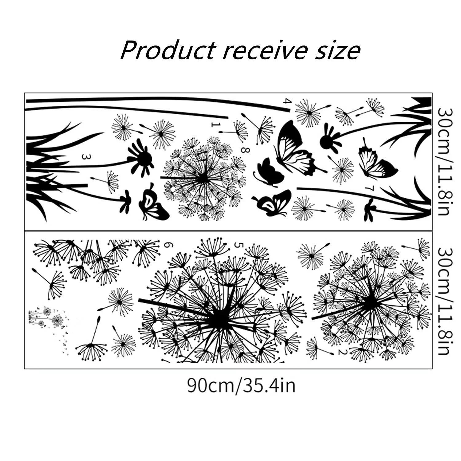 Наклейка на стіну Кульбаба Тропічна DIY Рослини Декор, фото №6