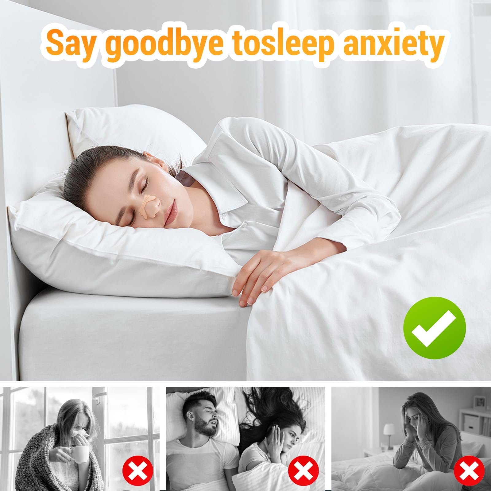 Носові пластирі від хропіння, покращений тип, 120 шт, жовтий, фото №5