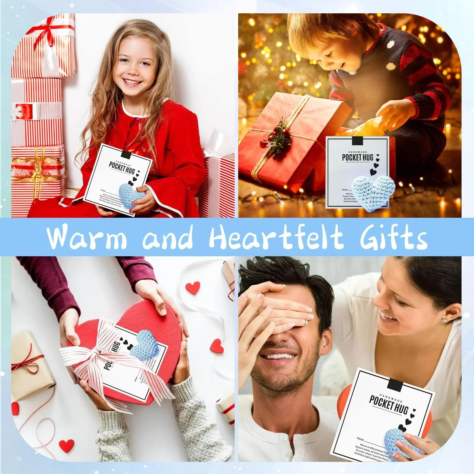 Сердце в кармане, Мини-сердце из вязаной шерсти с карточкой позитивной энергии, фото №5 Сердце в кармане, Мини-сердце из вязаной шерсти с карточкой позитивной энергии, фото №5