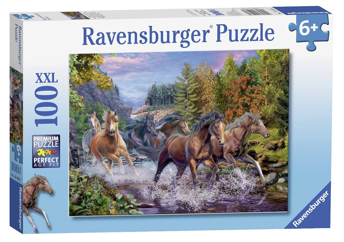 Пазл Ravensburger Rushing River Horses XXL 100 элементов, фото №11 Пазл Ravensburger Rushing River Horses XXL 100 элементов, фото №11