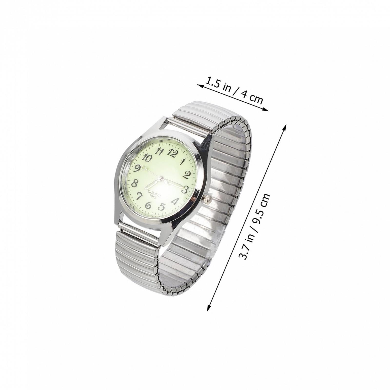 Цифровые часы PartyKindom Casual для пожилых людей с эластичным ремешком. Стильные часы для мужчин и женщин. Легко читать, фото №2