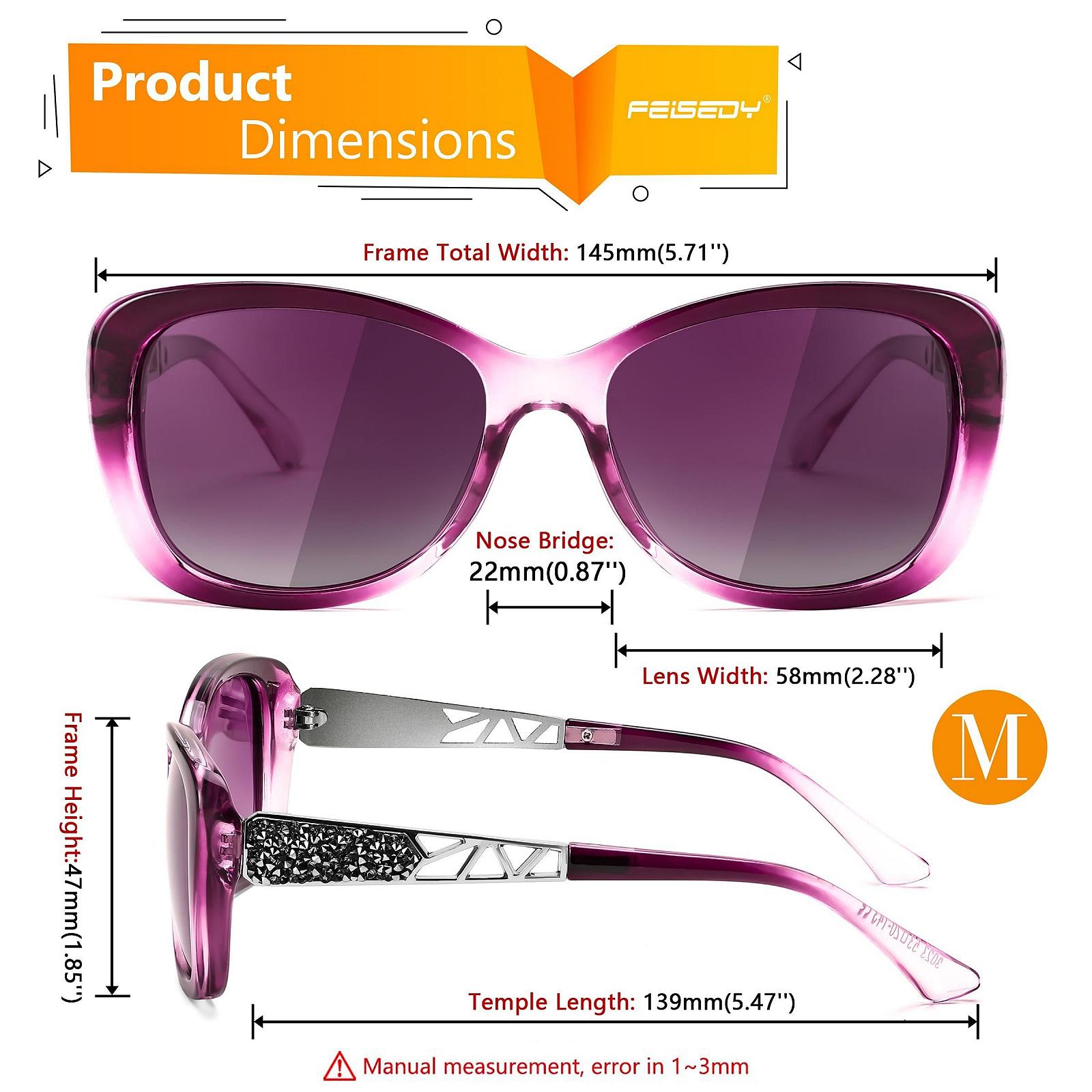 Вінтажні Сонцезахисні Окуляри FEISEDY Жіночі Поляризовані Дизайнерські, фото №5