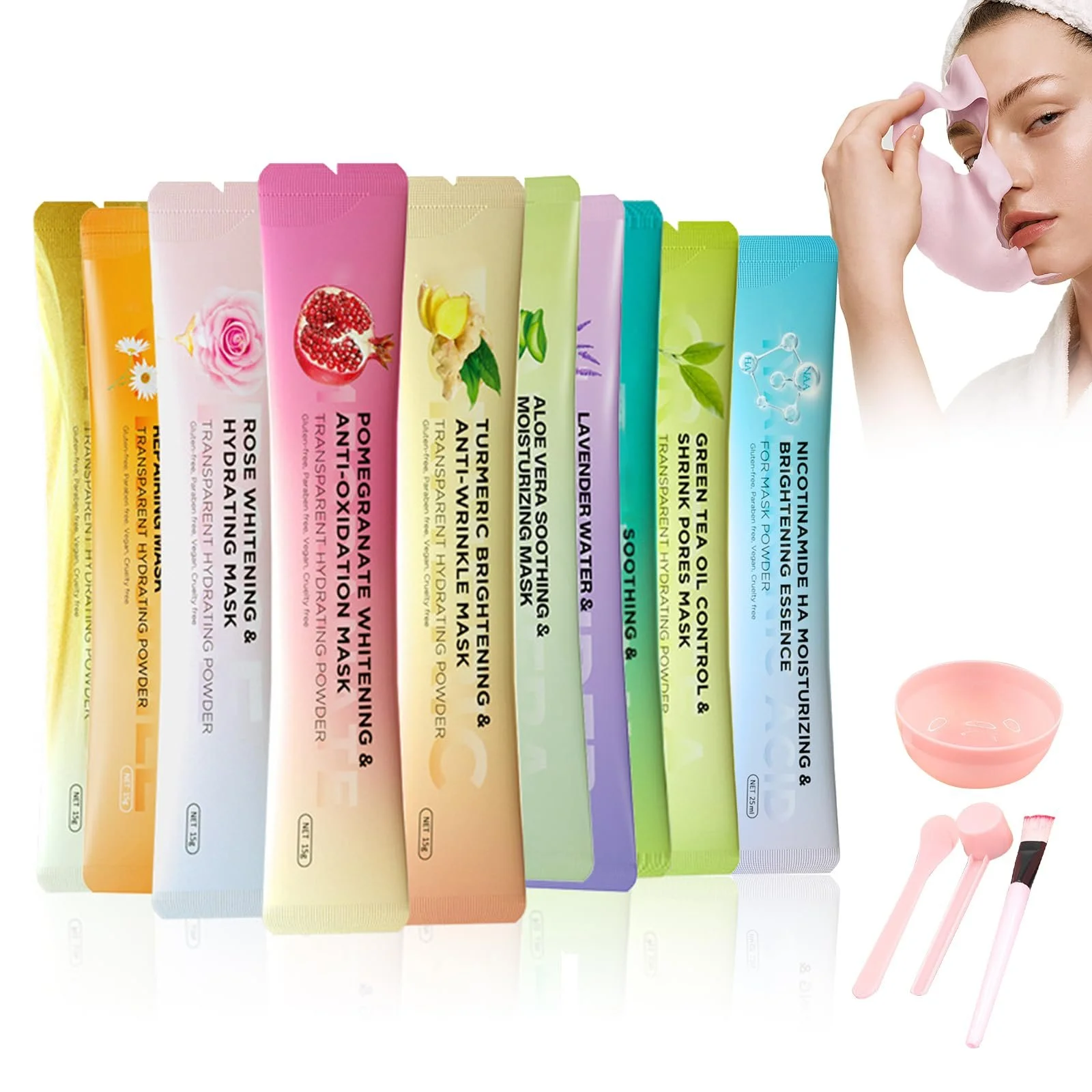 Маска-желе порошок для обличчя з аксесуарами для спа-моделювання, фото №1 Маска-желе порошок для обличчя з аксесуарами для спа-моделювання, фото №1