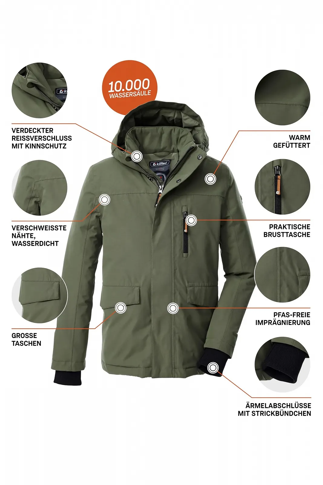 Куртка Killtec Kow 233 Bys Outdoor з капюшоном, фото №5