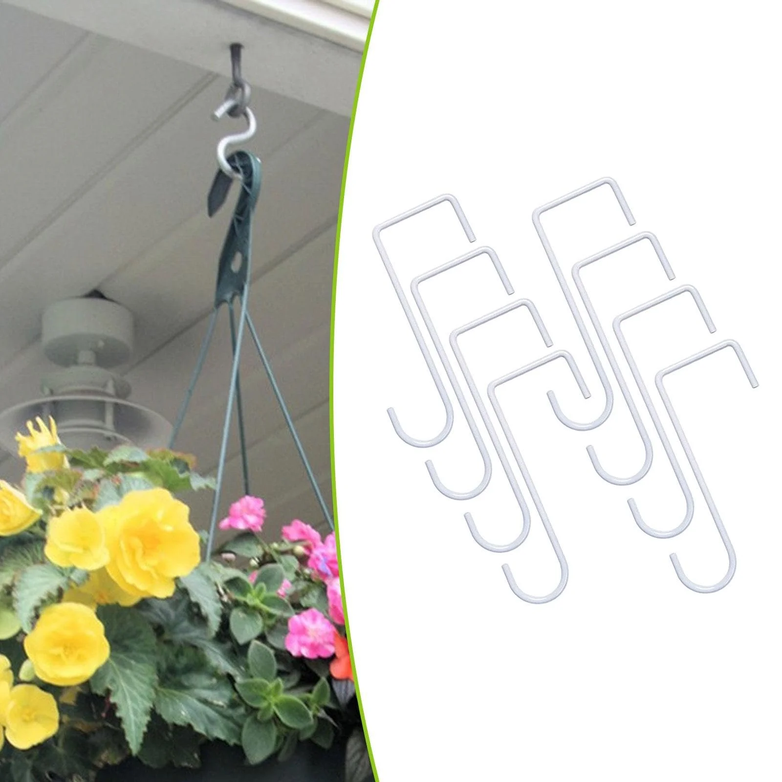 Гачки для підвішування рослин Набір з 8 шт. залізні Білий 15 см, фото №7 Гачки для підвішування рослин Набір з 8 шт. залізні Білий 15 см, фото №7
